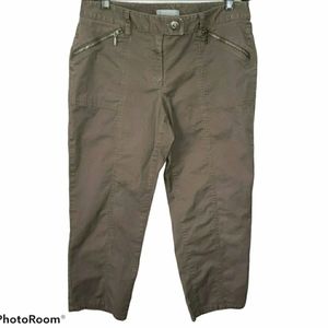 Ann Taylor Signature Fit Capris Mocha Brown Size 4